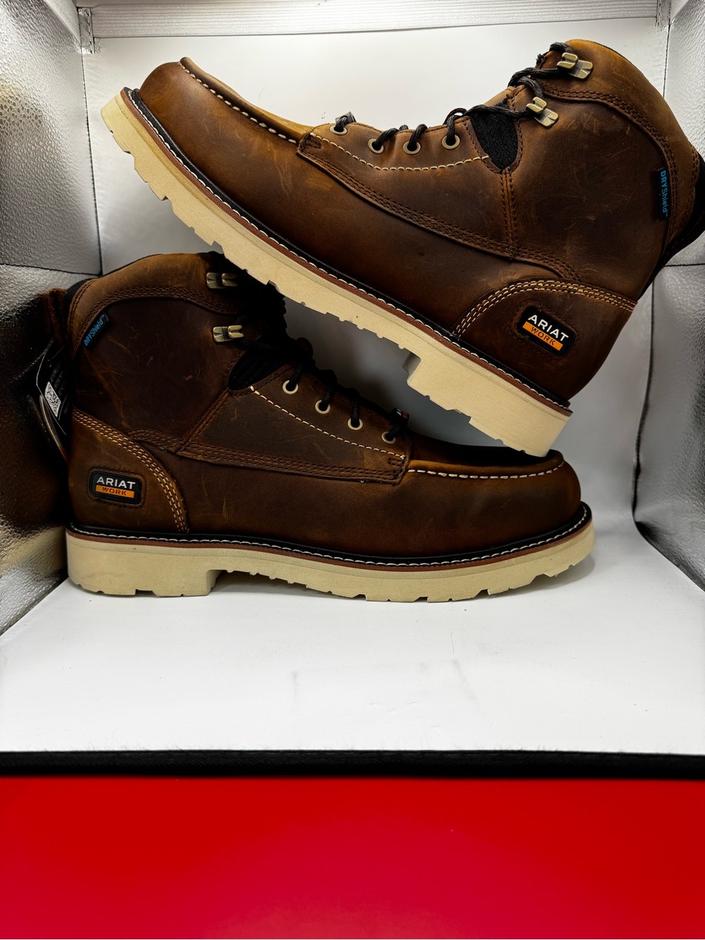 Ariat Rebar Wedge 6" Waterproof Soft Toe Work Boots Men's Size 14 D Distressed B